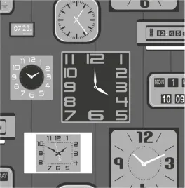 tapeta-fine-decor-klox-retro-clock-zegary-fd31050