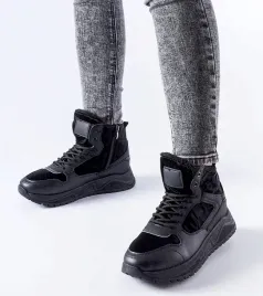 czarne-ocieplane-wysokie-sneakersy-malles