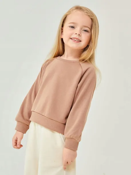 ec43105-shein-basic-gladka-bezowa-bluza-dziecieca-98-marka-shein