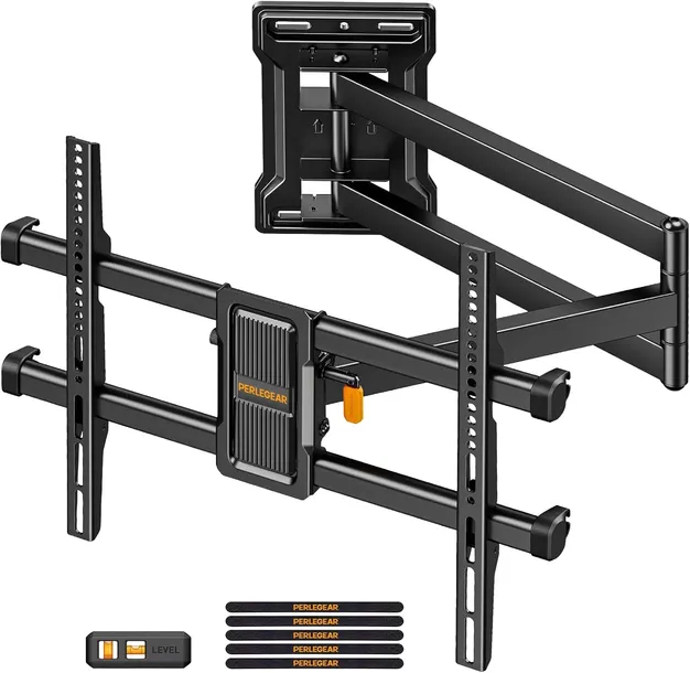 Obrotowy uchwyt ścienny TV wysięgnik 70cm Perlegear 60kg VESA