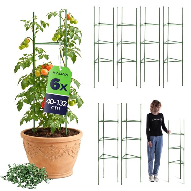 6 SZT. PODPORA DO POMIDORÓW 132 cm ROŚLIN TRÓJKĄTNA OGRODOWA TYCZKI PALIK