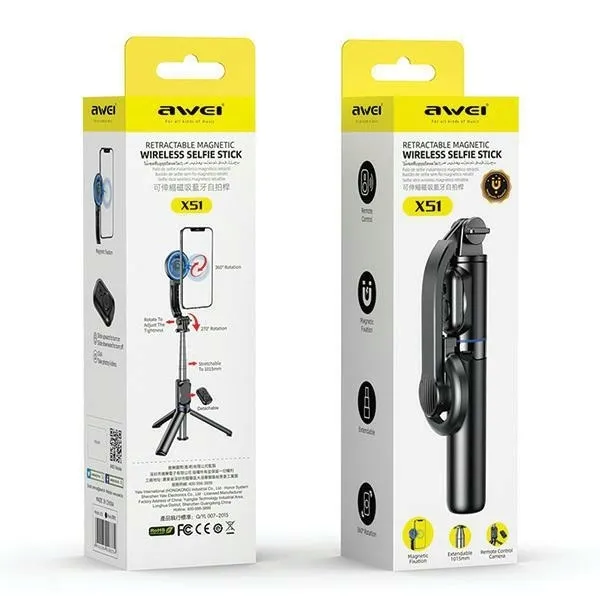 awei-selfie-stick-x51-czarny-black-stan-nowy