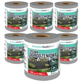tasma-ogrodzeniowa-19cmx50m-uv-oslona-na-ogrodzenia-szara-uv-zestaw-6szt