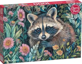 cherrypazi-puzzle-raccoon-in-flowers-1000-elementow