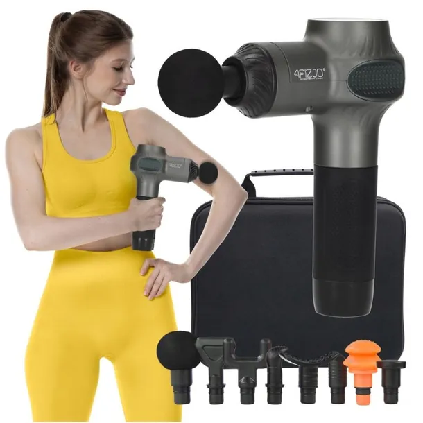 4FIZJO Pistolet do masażu MASSAGE GUN ACTIVE, 8 wymiennych końcówek
