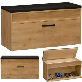 szafka-na-buty-100cm-tapicerowana-siedzisko-schowek-dab-craft
