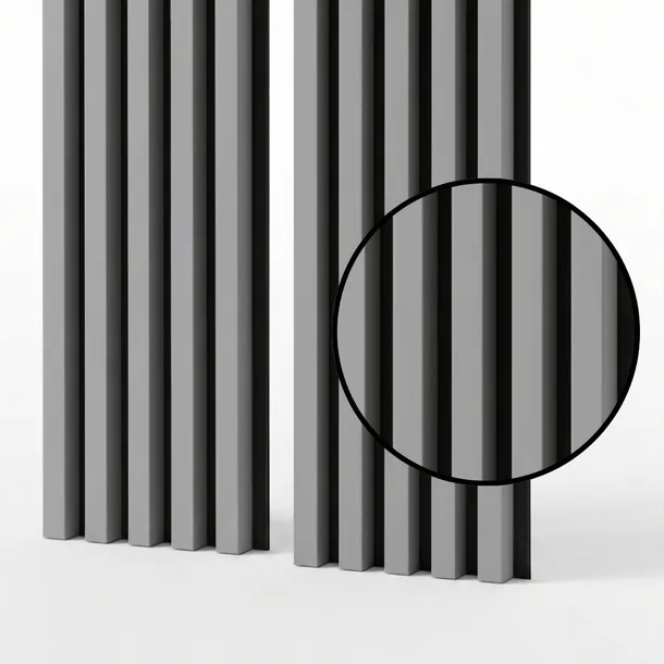 Lamele na czarnym filcu 53 x 275 cm arctis grey