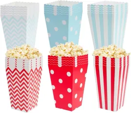 papierowy-torebki-na-popcorn-30x-czerwone-na-przekaski-urodziny-impreze