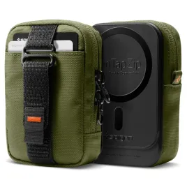 spigen-portable-organizer-pouch-tintapzip-magsafe-olive-green