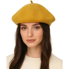 beret-francuski-damski-etoile-du-matin-musztardowy