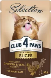 club-4-paws-selection-dla-kotow-kurczak-i-cielecina-w-sosie-80g