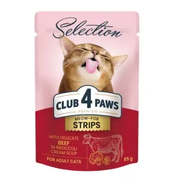 club-4-paws-selection-dla-kotow-wolowina-w-kremowej-zupie-brokulowej-85g