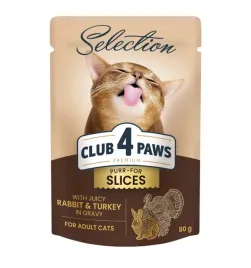 club-4-paws-selection-dla-kotow-krolik-z-indykiem-w-sosie-80g