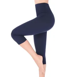 legginsy-damskie-3-4-z-wysokim-stanem-getry-panelem-rybaczki-granatowe-m