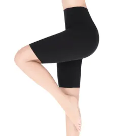 kolarki-damskie-z-wysokim-stanem-szorty-legginsy-bawelniane-czarne-xxl