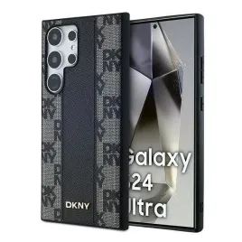 dkny-dkhms24lpcpvslk-s24-ultra-s928-czarny-black-hardcase-leather-checkered