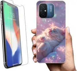 etui-na-xiaomi-redmi-12c-telefon-kocie-wzory-koty-szklo