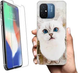 etui-na-xiaomi-redmi-12c-telefon-kocie-wzory-koty-szklo
