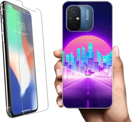 etui-na-xiaomi-redmi-12c-telefon-wzory-neonowe-szklo
