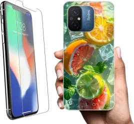 etui-na-xiaomi-redmi-12c-telefon-wzory-owoce-szklo