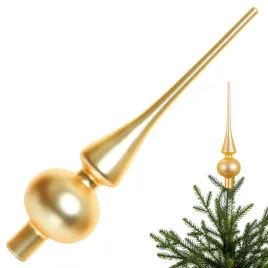 szklany-czubek-na-choinke-szpic-choinkowy-zloty-mat-26-cm