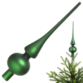 szklany-czubek-na-choinke-szpic-choinkowy-zielony-mat-26-cm