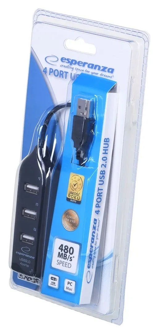 esperanza-hub-usb-2-0-4-porty-ea116-stan-nowy