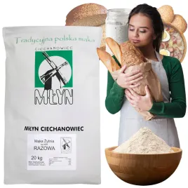 Zdjęcie produktu Mąka żytnia razowa TYP 2000 20kg MŁYN CIECHANOWIEC – prosto z młyna