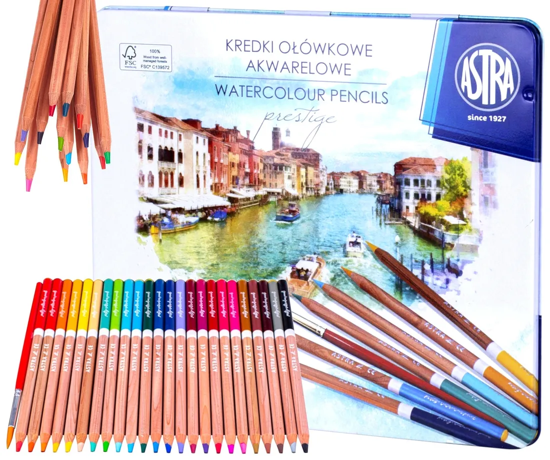 astra-kredki-akwarelowe-prestige-24-kolory-stan-nowy