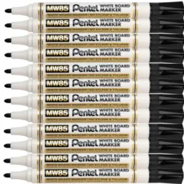 pentel-marker-suchoscieralny-czarny-do-tablic-mw85-12-sztuk-zestaw
