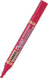 pentel-marker-permanentny-czerwony-n860-scieta-koncowka-wodoodporny