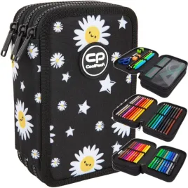 piornik-coolpack-szkolny-z-wyposazeniem-trzykomorowy-daisy-dla-dziewczynki