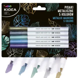 pisaki-metaliczne-mazaki-5-kolorow-kidea-do-czarnego-papieru