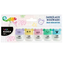 zakreslacze-kolorowe-niedzwiadki-5-kolorow-kidea