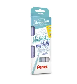 pentel-sign-brush-pen-pisaki-do-kaligrafii-liternictwa-niebieskie-4-sztuki