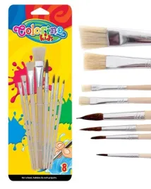 colorino-zestaw-pedzelkow-szkolnych-8-sztuk