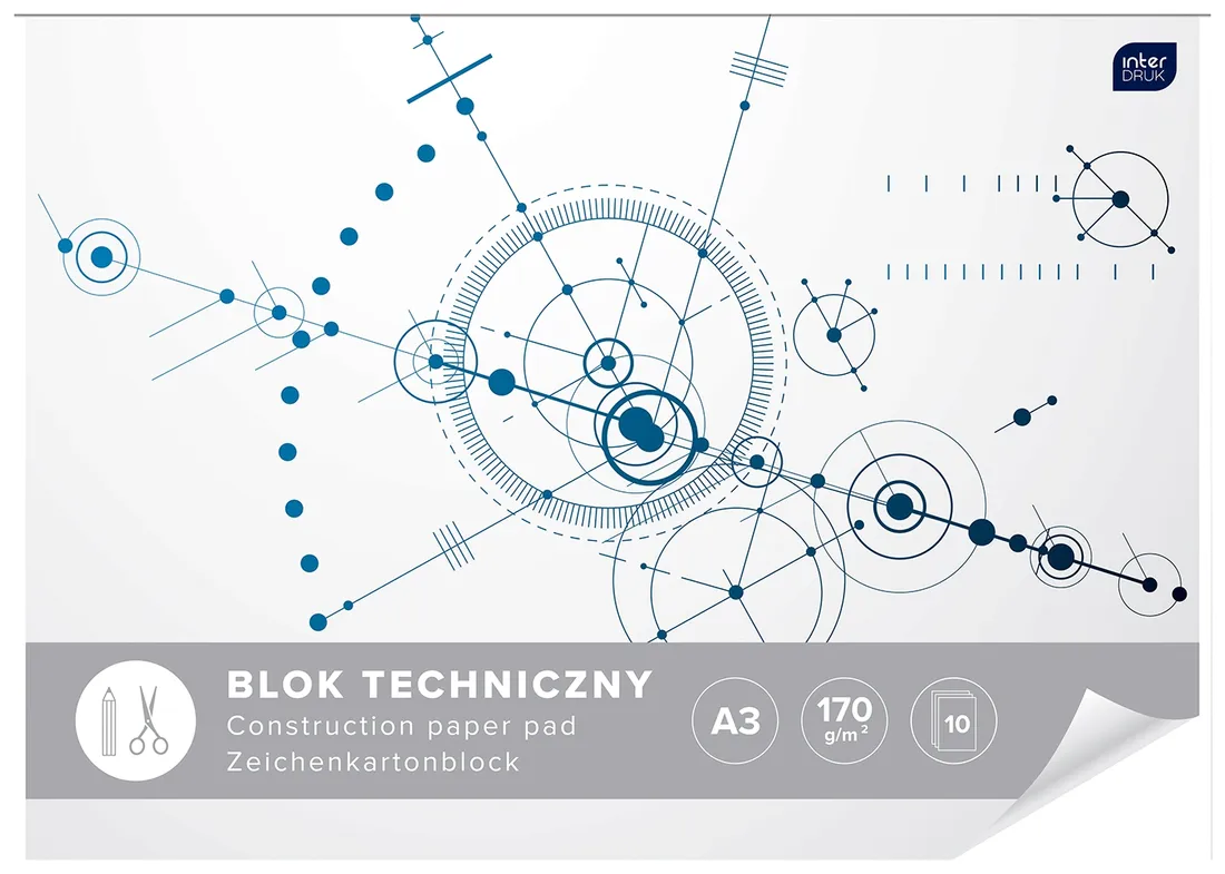 interdruk-blok-techniczny-bialy-a3-10-kartek-stan-nowy