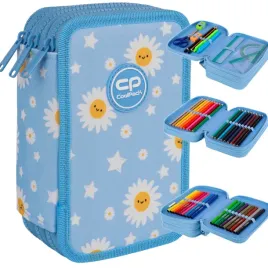 coolpack-piornik-szkolny-trzykomorowy-z-wyposazeniem-daisy-sun-potrojny