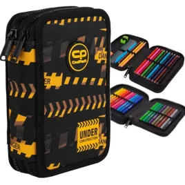 coolpack-piornik-dwukomorowy-z-wyposazeniem-podwojny-dont-do-it-czarny