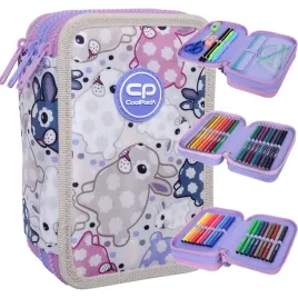 coolpack-piornik-szkolny-trzykomorowy-z-wyposazeniem-white-bunny