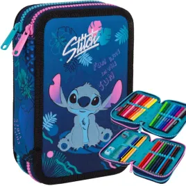 coolpack-piornik-dwukomorowy-z-wyposazeniem-disney-stitch-dla-dziewczynki