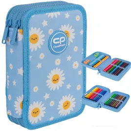 coolpack-piornik-dwukomorowy-z-wyposazeniem-podwojny-daisy-sun