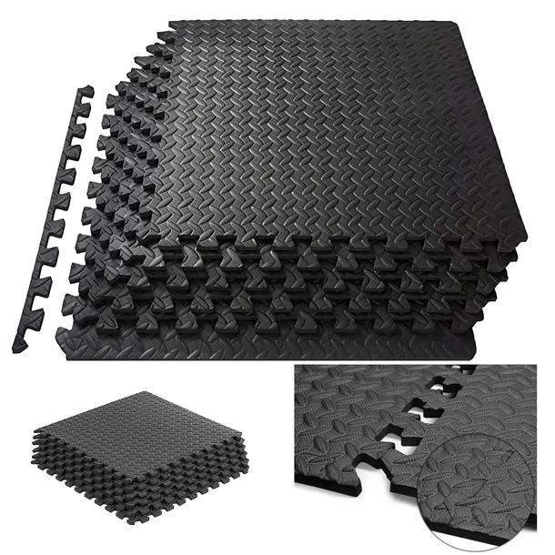 MATA PIANKOWA EVA puzzle 60 x 60 cm pod sprzęt CZARNA 4szt Pod basen