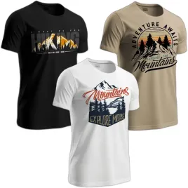 koszulka-meska-zestaw-3szt-t-shirt-komplet-3pak-w-gory-100percent-bawelna