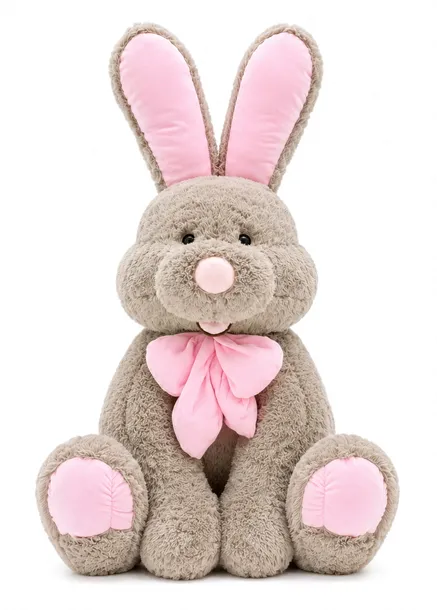 DUŻY MIŚ PLUSZOWY KRÓLIK BUNNY PRZYTULANKA MASKOTKA 160 CM BEŻOWY