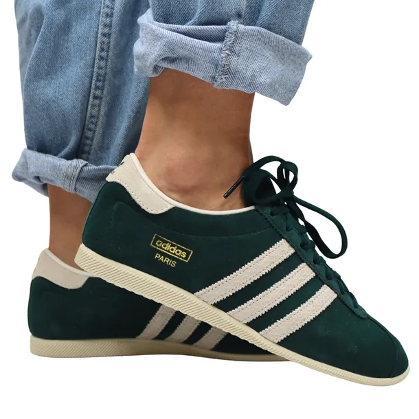 BUTY SPORTOWE ADIDAS PARIS DAMSKIE RETRO ZIELONE WYGODNE KJ1003 r. 39 1/3