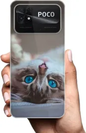 etui-na-xiaomi-poco-c40-telefon-kocie-wzory-koty