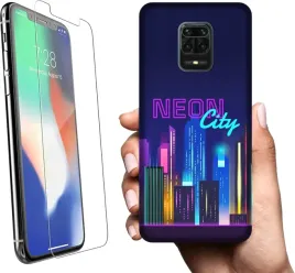 etui-na-xiaomi-redmi-note-9-pro-telefon-wzory-neonowe-szklo