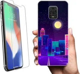 etui-na-xiaomi-redmi-note-9s-telefon-wzory-neonowe-szklo