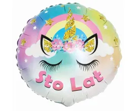 balon-foliowy-pastelowy-jednorozec-sto-lat-18-cali-aa